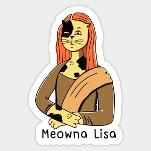 Meowna Lisa: Mona Lisa Cat Sticker